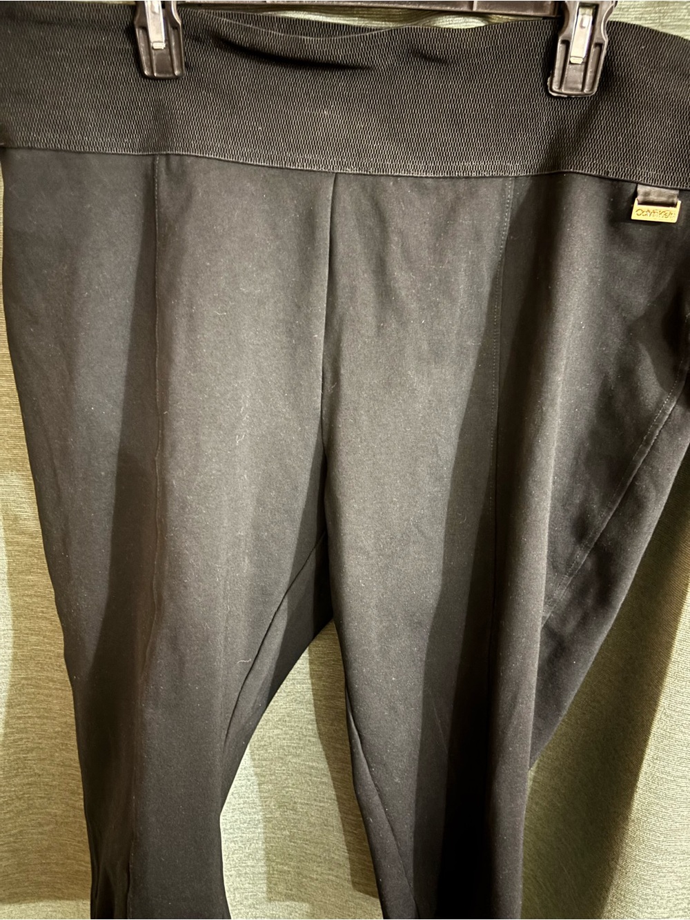 Calvin Klein Black Capri Leggings with Wide Waistband